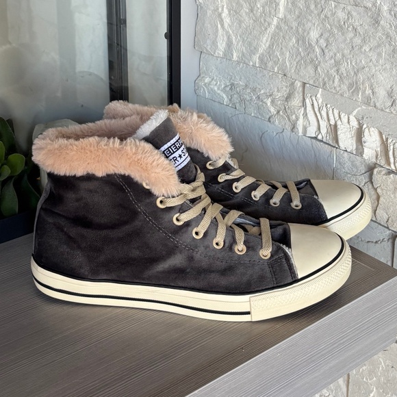 Ber Star Velour & Faux Fur Trimmed & Lined HighTop Sneakers by Beierpai - Picture 5 of 5
